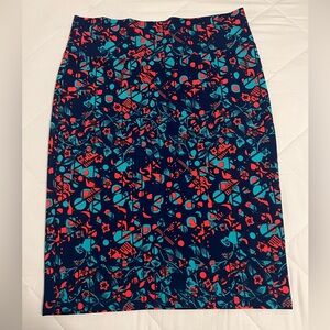 Floral Patterned Skirt - Blue and pink